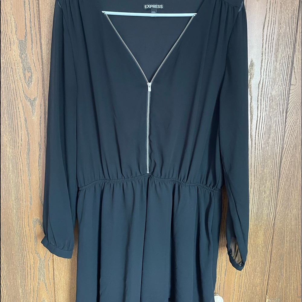 Express black long sleeve romper